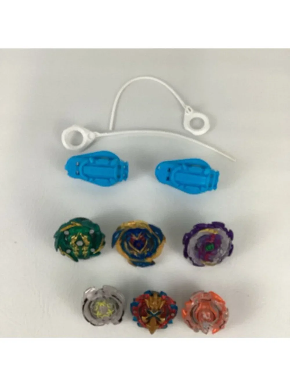 Beyblade Burst Bundle 6 Spinning Top Toys Launchers Ripcords Complete Lot Hasbro